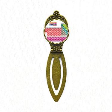 Imagem de Marcador de página retrô de tabela periódica de química de cor succinct