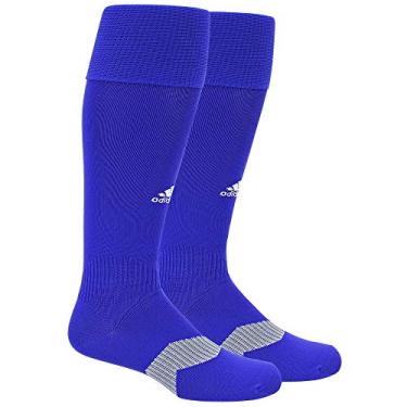 Imagem de adidas Metro IV Soccer Socks (1-Pack), Bold Blue/White/Clear Grey, Medium