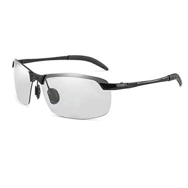 Imagem de Óculos Esportivo Fotocromático Escurece no Sol Polarizado (Preto)