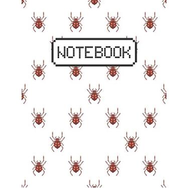 Imagem de Notebook: With Spider Pixel Art 8bit Suitable For Students Notes And Gift Idea For Women/ Men/ Teens/ Kids/ Boys/ Girls/ School/ College/ Students/ Coworker (Size 8.5X11 Inches College Ruled 120 Page)