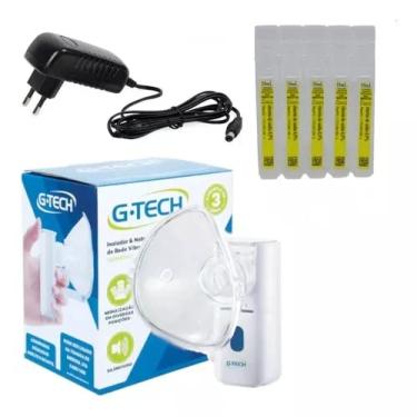 Imagem de Inalador G-tech Eletrico de Rede Vibratória NEBMESH Portátil Com Fonte Bivolt Incluso…