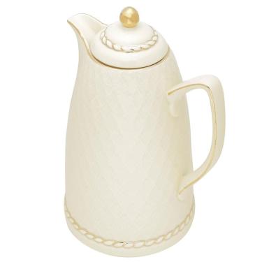 Imagem de Garrafa Térmica Wolff em Porcelana Renda Creme - 900ml
