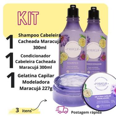 Imagem de Kit Shampoo Condicionador Gelatina Modelador Maracujá -  L'occitane Au