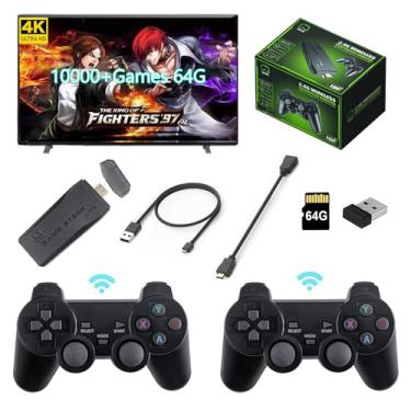 Imagem de NMIGNH Retro Game Stick,Retro Game Console Built-in 10000+ Games,4K HDMI Nostalgia Stick Game for TV,Plug and Play Video Game Stick Dual 2.4G Controllers (M8 64G)