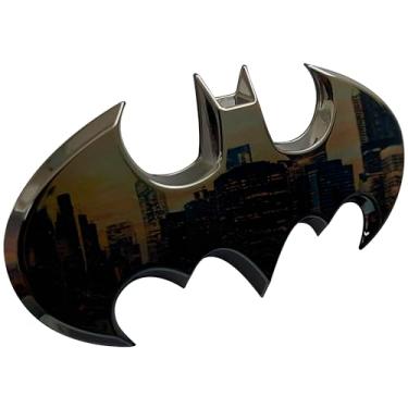 Imagem de Fan Emblems Emblema de carro Batman 3D - Logotipo Batwing de 1989 (cromo preto: 9,7 x 4,6 x 0,5 cm)