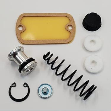 Imagem de Kit de reconstrução de cilindro mestre de freio dianteiro com junta de tampa, mola, êmbolo/pistão, tampa de borracha e arruelas de feltro para Harley Big Twin FL/FX 1973-1981 e Sportster XL 1972-1981 substitui HD# 45063-72