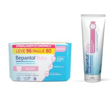 Imagem de Bepantol Kit de Produtos para Cuidados com a Pele - Pomada Assadura 120g + Lenço Umedecido 96un - Alivia a Irritação da Pele