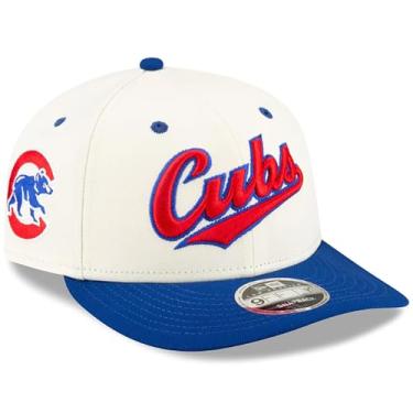 Imagem de New Era Chicago Cubs 9FIFTY LP Low Profile X Felt Snapback Cap, boné ajustável branco, Branco, Tamanho �nica