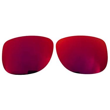 Imagem de Wetnenss Lentes de substituição para óculos de sol Rayban Justin RB4165 (54 mm) / polarizadas de 1,5 mm/fáceis de instalar (vermelho escuro)