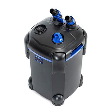 Imagem de AMOSIJOY Filtro de recipiente ultra silencioso de 225 GPH, filtro externo de aquário de 2 estágios com mídia livre para grandes aquários e aquários