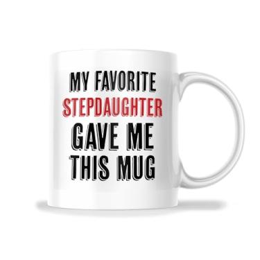 Imagem de Caneca My Favorite Stepdaughter Gave Me This - Caneca de presente para elefante branco de última hora - Caneca de 325 ml Presente para Feriado Aniversário Natal - Caneca de sublimação de tinta