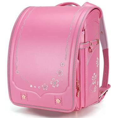 Imagem de IwaiLoft Ransel Randoseru Mochila Automática Bolsa Escolar Japonesa Flor de Cerejeira S...