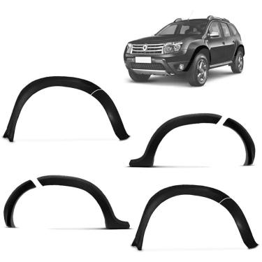 Imagem de Alargadores Paralamas Duster 2012 a 2014 Preto Tgpoli