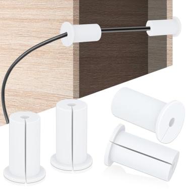 Imagem de Kit de roteamento de cabo de furo de parede 4 peças para Starlink, buchas de alimentação de cabo de silicone para cabos de 2,5 cm, capa protetora para roteadores de cabo Starlink e adaptador de cabo