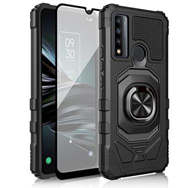Imagem de Ailiber Capa para celular TCL 4X 5G (T601DL), Alcatel TCL 20 A 5G (T768S) com protetor de tela, suporte de anel para suporte magnético de carro, capa protetora resistente à prova de choque para TCL
