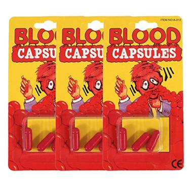 Imagem de Cápsula de sangue falsa para Halloween, pastillas de Plasma, Horror, divertido, broma, filme, globos, acessórios de sangue, conveniente Festival
