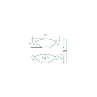Imagem de Pastilha Freio Fiorino 1988 a 1994 Jurid HQJ-2005