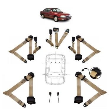 Imagem de Kit cinto de segurança COMPLETO para CHEVROLET OMEGA + fechos - HCML, 