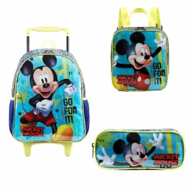Imagem de Kit Mochilete Estojo e Lancheira Disney Mickey X2 Ref: 11600, 11604 e 11605 Xeryu`s