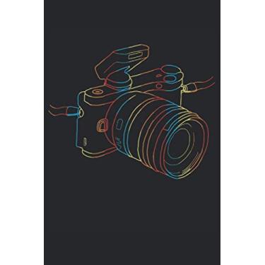 Imagem de Kamera Line Art Objektiv Fotograf Zeichnung Retro Vintage: NOTIZBUCH - Lustiges Vintage Kamera Kameramann Regisseur Design, Retro Geschenkidee - A5 ... Buch, Sketch, Planer, Geburtstag, Training
