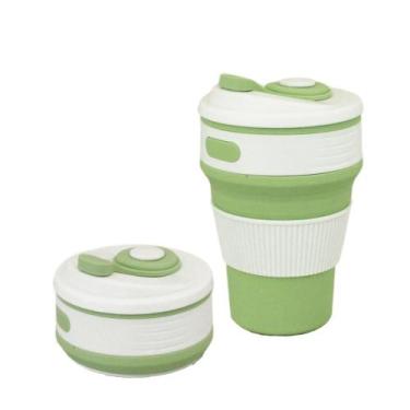 Imagem de Copo retratil eco friendly verde 350 ml silicone - Mai Home