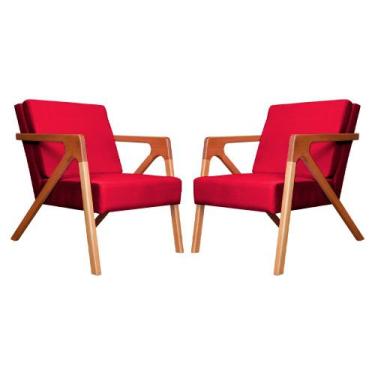 Imagem de Kit 02 Poltronas Decorativas Monalisa para Recepção Veludo Cores - DS 