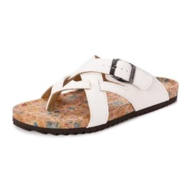 Imagem de MUK LUKS Sandália feminina Tanner Terra Turf, Branco, 36