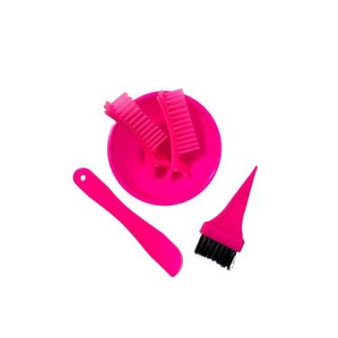 Imagem de Kit Química para Mechas - Cumbuca, Pincel e Espátula + Acessórios - ku