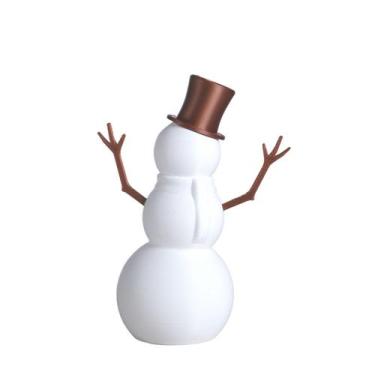 Imagem de Estatueta Floquinho - Amigos de Neve - Galanta, Branco/Cobre