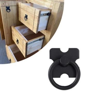 Imagem de Kit 16 Puxadores Argola Preto Puxador de armário - Telis Ferragens, Pr