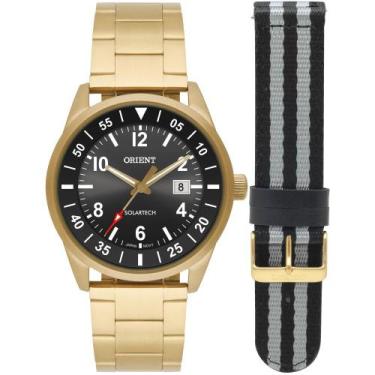 Imagem de Relógio Masculino Solar Tech Orient Dourado MGSS1253 P2KX, Dourado