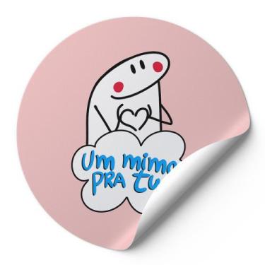 Imagem de 120 Etiquetas Redondas Adesivos Para Cliente Meme Bentô Um Mimo Para T