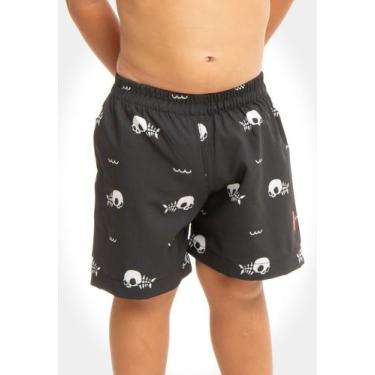 Imagem de Short Swim Infantil  Fish Bone - RED FEATHER, 2, Preto