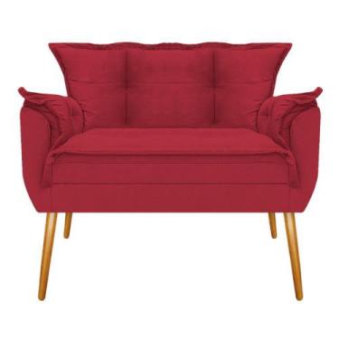 Imagem de Kit Namoradeira e 02 Poltronas Opala Base Giratória de Metal Suede Ver