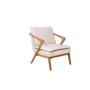 Imagem de Poltrona Decorativa Agnes Pés em Madeira Macia - Bella Decorao