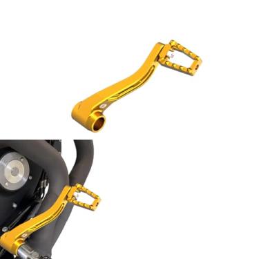 Imagem de PJMTCUSTOM Alavancas de câmbio de freio CNC Gold para Harley Davidson 2014-21 Sportster com controles médios, XL 1200CX, XL 1200NS, XL833N, XL 883R, XL883L (dourado)