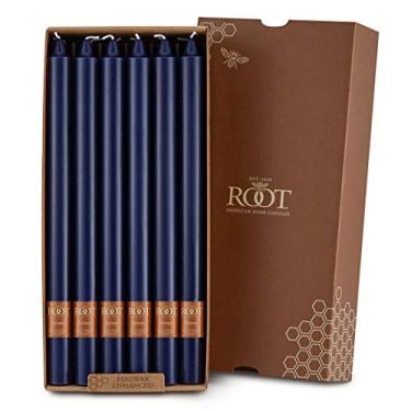 Imagem de Root Candles 82220 Velas de jantar Arista lisas sem perfume, 30 cm, 12 unidades, Abyss