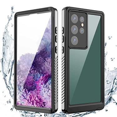 Imagem de Omio Capa à prova d'água para Samsung Galaxy S23 Ultra, à prova d'água, com protetor de tela integrado, capa subaquática IP68 para homens e mulheres, à prova de choque, antiarranhões para Galaxy S23