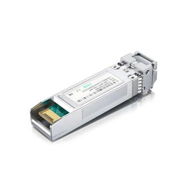 Imagem de Módulo SFP multimodo 10GBase-SR 850nm, módulo óptico 10G MMF OM3 com monitoramento de diagnóstico digital, até 300 m sobre fibra LC, para Cisco SFP-10G-SR, Mikrotik, TP-Link e mais