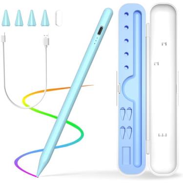 Imagem de Caneta Stylus para iPad 2018-2023, Rejeição de Palma, Carregamento Rápido iPad Apple Pencil Compatível com iPad Pro 11/12,9 polegadas, iPad Stylus Pen para iPad 6/7/8/9/10, iPad Air 3/4/5, iPad Mini