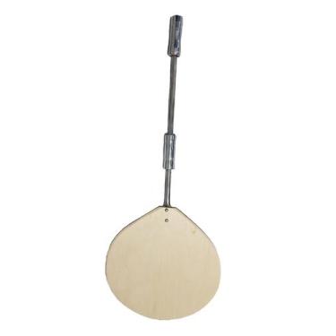 Imagem de Pa Pizza Madeira 36Cm Forno Lenha Cabo 68Cm Inox Deslizante - Bem Gril