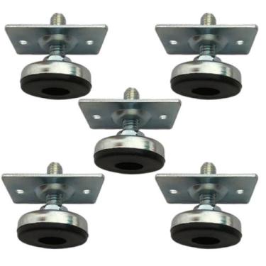 Imagem de (5pçs) Sapata, Pé Nivelador C/ Placa 30x45mm Rosca 5/16 - ABCMAIOR