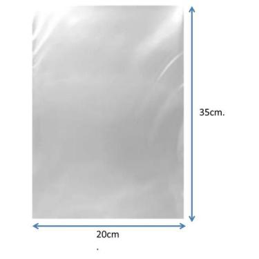 Imagem de Saco plástico transparente brilhoso para embalagem tamanhos diversos P