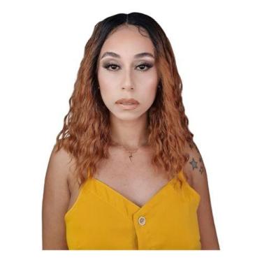 Imagem de Lace Front Ruiva Curta Ondulada Fibra Futura 35 Cm - Outre