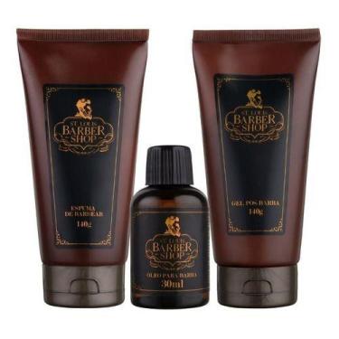 Imagem de Kit Barbear St.louis Masculino Barber Shop  + Óleo - Jandis Baby Enxov