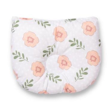 Imagem de Travesseiro de Bebê Anatômico Elefantinha Floral Salmão - Miguel Baby