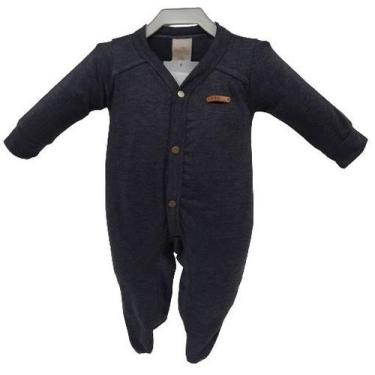 Imagem de Macacão Longo Malha Bebê Menino Enxoval Katita Kids Cód 2467, Mescla, 