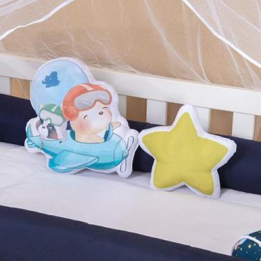Imagem de Kit Almofadas Decorativas Infantil Urso Aviador Teddy - Miguel Baby