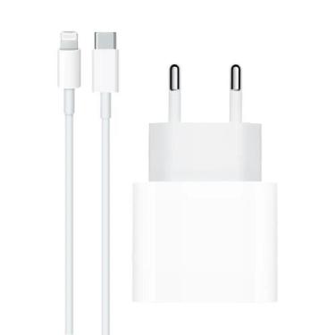 Imagem de Kit Carregador Completo fonte e Cabo 1 Metro Compatível Com IPhone 13 