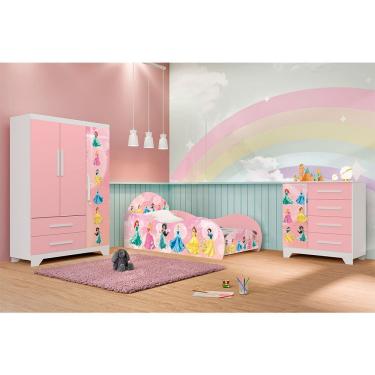 Imagem de Quarto Infantil Completo Personagens Carros  - Rosa